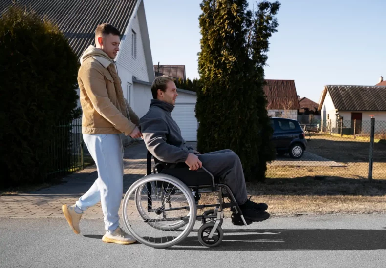 pomoc niepełnosprawnym osoba na wózku inwalidzkim Parafia Poniatowa