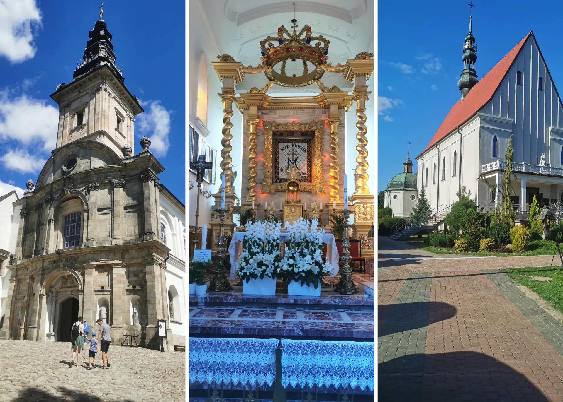 Pielgrzymka na Święty Krzyż 2024 Sanktuarium Relikwii Drzewa Krzyża Świętego Sanktuarium Matki Bożej Królowej Polski w Kałkowie-Godowie Akcja Katolicka Parafia Poniatowa