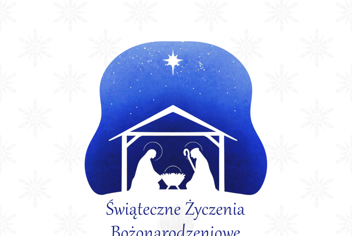 Kartka Bożonarodzeniowa 2025 kartka świąteczna katolicka religijna Boże Narodzenie Święta Parafia Poniatowa logo grafika Świąteczne Życzenia Bożonarodzeniowe 2025